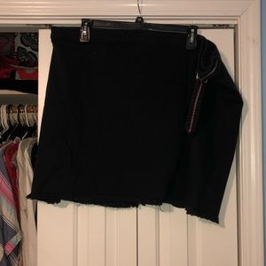 Women’s plus size wrap denim skirt